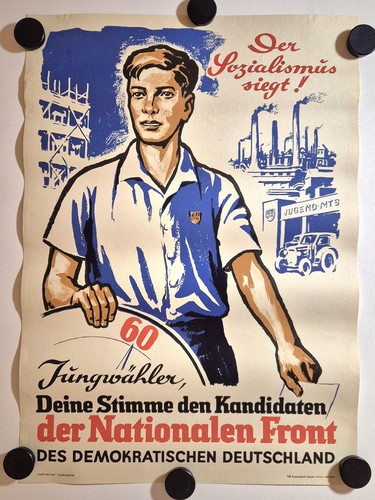 Plakat der sozialismus siegt - der,