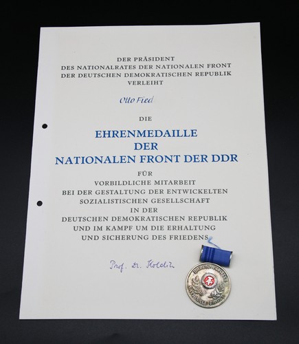 Ddr medaille ehrenmedaille - medaille,