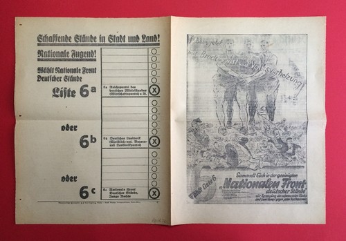 Flugblatt deutschnationale - flugblatt,