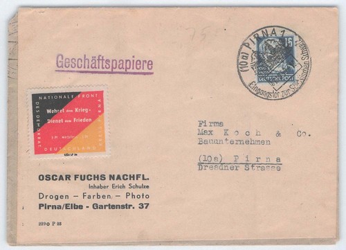 Ddr brief pirna 1950 mit - brief,